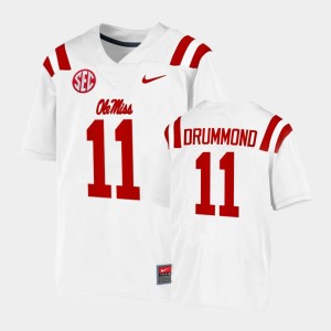 Men's Ole Miss Rebels #11 Dontario Drummond White 2022 Sugar Bowl Playoff  College Football Jersey 304885-753